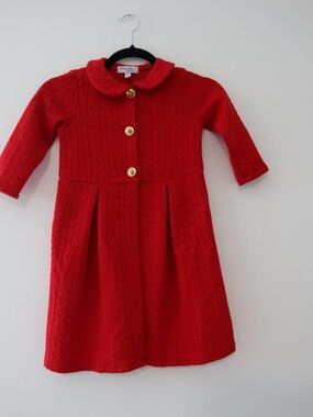 Lot of Love Girls Christmas Dress & Red Cardigan Set Size 5T Holiday Plaid
